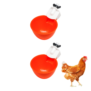 AGRIESO automatico bevitori di pollame e alimentatori per pollo piccione di <span class=keywords><strong>quaglia</strong></span> tazza di arancia/blu/giallo/rosso per gli animali di pollame - Product Image 3