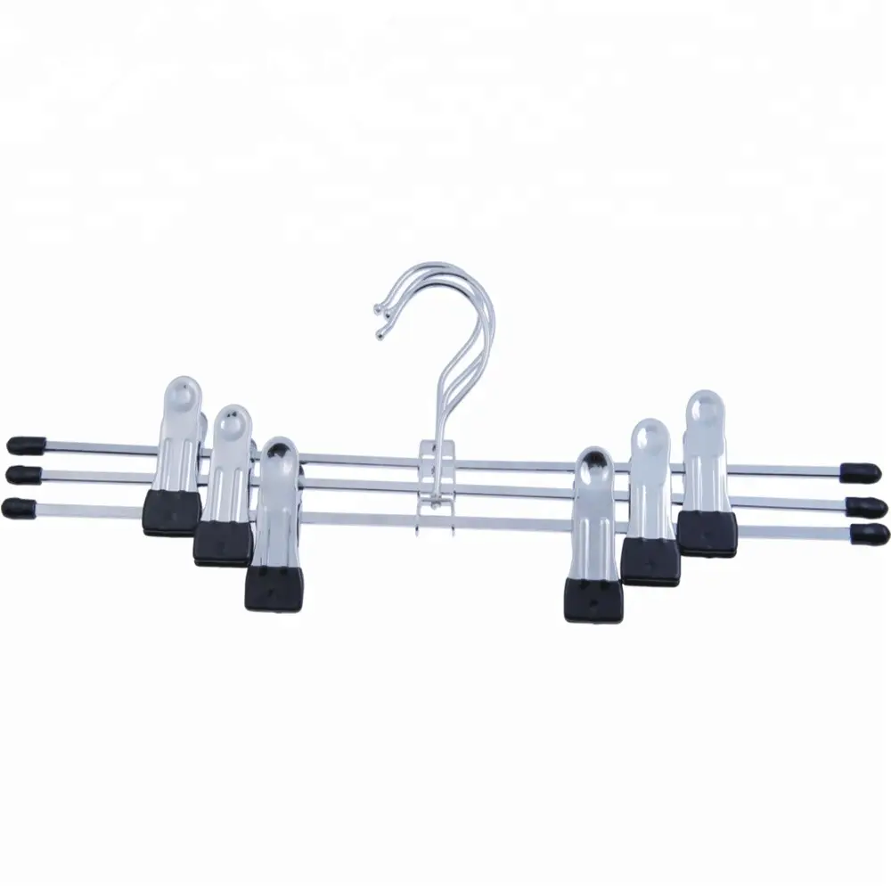 Chrome Plated Metal Wire Pants Hanger Clips Hanger Metal