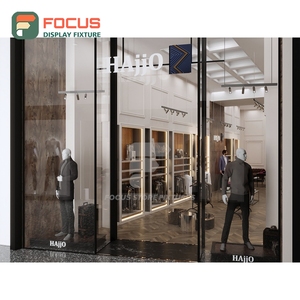 Latest Design Brand Store Chrome Metal Display Case Layout Design Fashion Store - Product Image 1