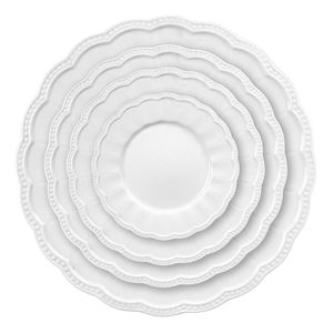 Romantic White <strong>Ceramic</strong> Porcelain Dinner <strong>Plate</strong> Table Setting Dinnerware <strong>Ceramic</strong> <strong>Plate</strong> for Wedding Banquet - Product Image 1