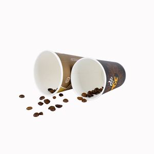 Gobelets à café jetables biodégradables comestibles en papier kraft à paroi simple imperméables pour boissons chaudes - Product Image 5