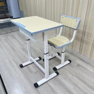 Ensemble de chaise et table d'étude ergonomiques et réglables en hauteur pour une personne, idéal pour les salles de classe et les étudiants - Product Image 4