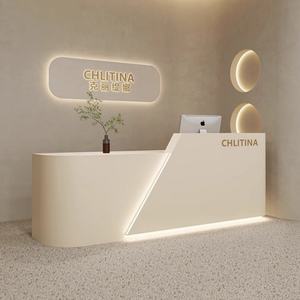 Réception de marché moderne personnalisée, comptoir de réception blanc pour spa - Product Image 2