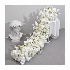 LY09 Floral artificial para decoração de casamento, corredor de flores, arranjo de mesa de corredor, flores para decoração de corredor