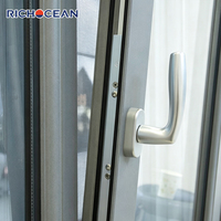 Ventanas Abatibles de Aluminio Insonorizadas para Villas Personalizadas RICHOCEAN, Ventana de Vidrio Doble Aislante con Rotura de Puente Térmico