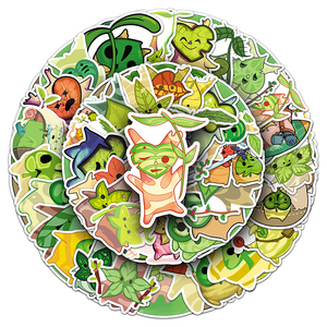 50pcs usine Outlet Elfin dessin animé vinyle PVC autocollant impression la légende de <span class=keywords><strong>Zelda</strong></span> Korok jeu autocollants - Product Image 1