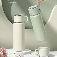 Vaso Portátil de Acero Inoxidable 316 de 450/550 ml para Estudiantes y Adultos, Botella de Agua Acrílica para Viajes al Aire Libre