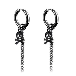 Pendientes de Acero Inoxidable al por Mayor, Tipo Clip, Colgantes, con Cruz Negra, Estilo Punk, para Hombre y Mujer - Product Image 4