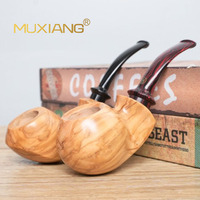 XIAOXIONG Vente en gros de pipes à tabac en bois d'olivier sans filtres anti-fumée