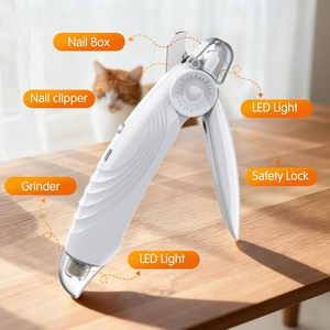 Accessori per Animali Domestici All'Ingrosso: Tagliaunghie 2 in 1 per Cani con Luce, Protezione di Sicurezza e Design Anti-Schizzo per Cani e Gatti di Piccola e Media Taglia - Product Image 6
