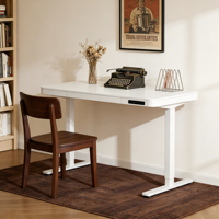 Bureau debout PRORIALS ergonomique, durable, extensible, réglable en hauteur, design moderne en métal, avec tiroir dissimulé, capacité de charge de 80 kg