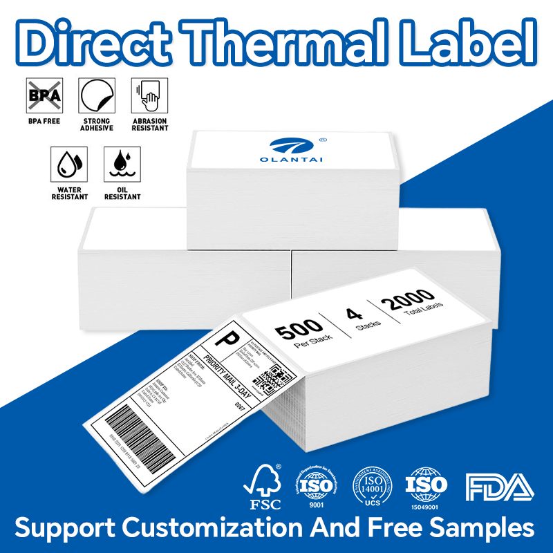 Recyclable 110mm 4x6 Shipping Label Thermal Sticker 4inch Thermal Label Self-adhesive Packaging Sticker For Printer Labels