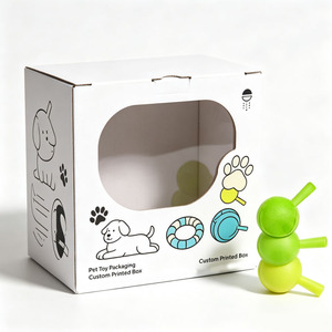 Wholesale Printed Pet Toy Packaging <b>Box</b> Foldable Corrugated Paper Gift <b>Box</b> for <b>Cat</b> Dog Pet Toys Custom Size - Product Image 4