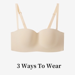 <span class=keywords><strong>Reggiseno</strong></span> senza spalline da donna 3D senza cuciture senza spalline <span class=keywords><strong>reggiseno</strong></span> traspirante Super Plus Size - Product Image 3