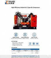 Compresor de Aire de Tornillo de Alta Presión Tipo W de 3 Cilindros, 15kw 18.5kw, de Uso Pesado y Fijo