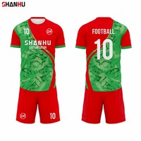 Maillots de football en gros personnalisés en polyester respirant sublimé pour compétitions sportives, matchs, entraînements d'athlètes et esports