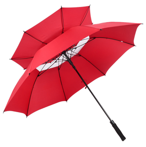 Hot Selling Big Size Double Layer <b>Windproof</b> Auto Open Straight Wind Vent Strong Ventilation Paraguas Golf <b>Umbrella</b> - Product Image 4