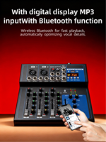 Console de mixage professionnelle Shunjiayu F4/7 canaux avec entrée USB et réverbération pour KTV domestique, enregistrement sur ordinateur et performances scéniques