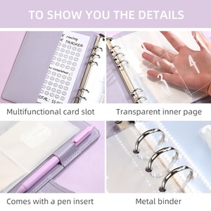 Nuove <span class=keywords><strong>buste</strong></span> 100 salvaschallenge Binder risparmio denaro, libro sfide risparmio A5 con <span class=keywords><strong>buste</strong></span> e Tracker - Product Image 3