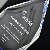 Plaque de récompense, trophée en forme de bouclier, en verre en forme de flamme, base en cristal K9, personnalisable, nouvelle collection, médailles transparentes, coffret cadeau, plaques.
