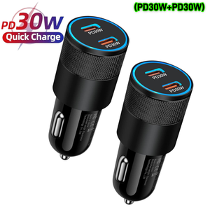 พอร์ตคู่ USB C ชาร์จเร็วอะแดปเตอร์ที่จุดบุหรี่48วัตต์พอร์ตหลายพอร์ต PD 30W QC 3.0 18W สำหรับ iPhone 18 .. Samsung - Product Image 5