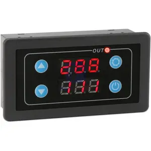 SeekEC Digital LED Display Timer Delay Relay Switch Panel DC 5V/12V/24V AC 220V/85-265V Adjustable Cycle ON-OFF Control Module