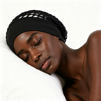 Accessoires capillaires unisexes : Bonnet snood en maille de rayonne extensible avec bande élastique large, filet à cheveux et bonnet de perruque pour femmes et hommes