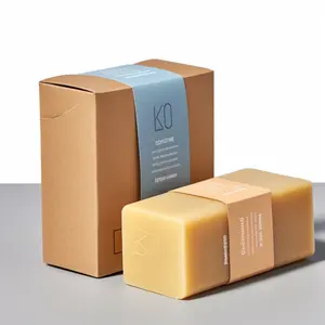 Logotipo personalizado Impresso Kraft Papel Sabão Shampoo Embalagem Caixas Papel Revestido Tuck End Cosméticos Skin Care Box