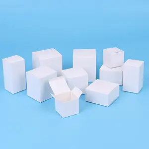Kunden spezifische Verpackung kleine weiße Box Verpackung Einfache weiße Papier box Weiße Papp schachtel
