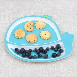 Lovely Kids' Eco-Friendly Melamine Dinner <strong>Set</strong> with Divided Section <strong>Plate</strong> Cartoon Pattern Customized Color Logo for <strong>Children</strong> - Product Image 3