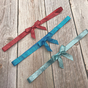 <span class=keywords><strong>Ruban</strong></span> en satin pailleté en gros, nœuds en forme de nœud papillon, couleurs <span class=keywords><strong>rouge</strong></span> et bleu, pour emballage cadeau, décoration de fête, fournitures artisanales - Product Image 6