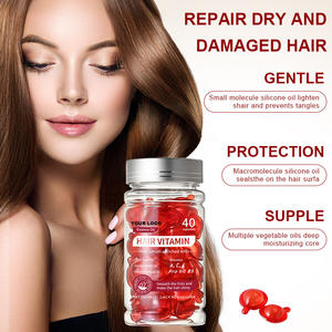 Private Label Veganistische Hydraterende Haar Serum <span class=keywords><strong>Capsules</strong></span> Gember Doordrenkte Keratine Zijde Proteïne Vitamine B5 Versterking Van Biologisch Haar - Product Image 4