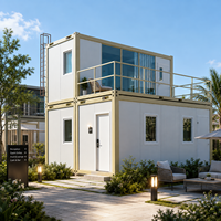 Nuovo Design Postmoderno Casa Container Prefabbricata Compatta, Casa Modulare Prefabbricata, Hotel, Villa con Bagno e Cucina