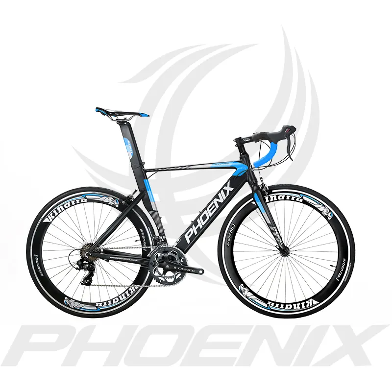 PHOENIX — vélo de route 14 vitesses avec freins à disque, 700C noir bleu