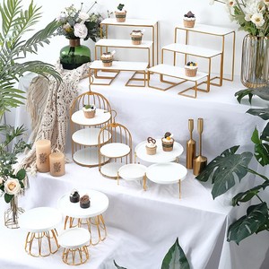 Set di 14 Pezzi Lussuoso Espositore per Dolci e Buffet per Matrimoni, Stand in Metallo per Tè Pomeridiano e Snack - Product Image 4