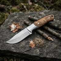 Couteau à lame fixe de qualité industrielle SELAN, acier 3Cr13, épaisseur 2,8 mm, manche en bois, couteau EDC et de camping, 19,9 cm, OEM CT026