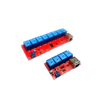 Taidacent Miniatur 5V 12V 24V 4/8-Channel Solid State TCP/IP Network Relay Switch Ethernet RJ45 Modul Pengontrol LAN Pintar