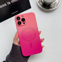 Coque magnétique liquide dégradée bicolore pour iPhone 17 Air Pro Max avec film de protection d'objectif pour Apple 16 15 14 13 12 Plus