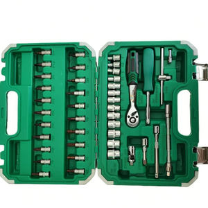 46 Pcs Xe Sửa Chữa Hộp Công Cụ Kết Hợp Cờ Lê Ratchet Ổ Cắm Cờ Lê Thiết Lập Công Nghiệp Chrome 1 Năm Không Đánh Giá CN; Shn Hexhex 1/4in - Product Image 3