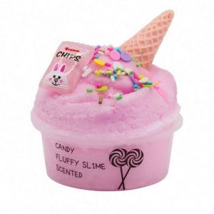 Kit de Slime DIY de Nube de Nieve Rosa para Navidad, Arcilla Blanda de Secado al Aire, Lentejuelas de Corazón de Unicornio, Juguete Suave - Product Image 1