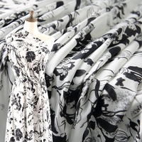 Tissu en crêpe de chine imprimé en soie pure, plusieurs couleurs