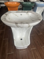 Lavabo autoportant pour ablutions musulmanes (Wudu) en porcelaine brillante avec robinet, pour le Moyen-Orient
