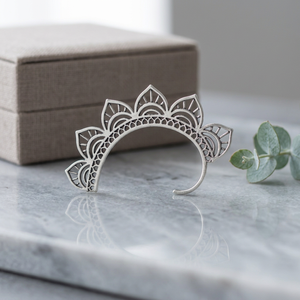 Puños de oreja chapados en plata bohemios de diseñador, joyería de declaración única de latón para bodas, fiestas, regalos, compromisos - Product Image 4