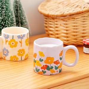 Taza de Cerámica Creativa de Alta Calidad con Diseño Floral, para el Hogar, <span class=keywords><strong>Desayuno</strong></span>, Gran Capacidad, para Agua, Oficina, Café - Product Image 2