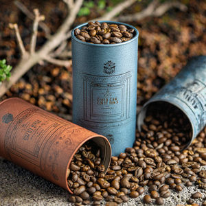 पैक कस्टम टिकाऊ कॉफी पैकेजिंग ट्यूब बायोडिग्रेडेबल 350 जी कॉफी बीन्स पेपर ट्यूब मैचचा चाय पेपर ट्यूब - Product Image 1