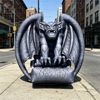 Grand gargoyle ailé gonflable réaliste sur mesure pour les expositions de l'industrie du divertissement d'horreur, les carnavals de rue en plein air et les événements d'Halloween