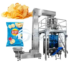 Máquina automática de embalaje de bolsas, máquina de embalaje de patatas fritas de palomitas de maíz para microondas con nitrógeno
