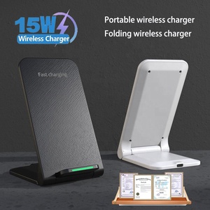 Cargador Inalámbrico 2 en 1 Plegable con Logotipo Personalizado Universal 2026, 15w, Tipo C, Estación de Carga Inalámbrica Portátil - Product Image 1