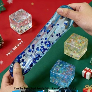 [Édition Limitée Noël] Jouet anti-stress en caoutchouc en forme de mélasse, cube de glace à presser, cadeau pour filles et garçons de 14 ans, design carré - Product Image 3