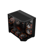 Nuevo Modelo de Caja de Ordenador para Juegos con Doble Cara de Cristal Transparente en Forma de U, Torre MATX de Gran Capacidad, Chasis para Esports